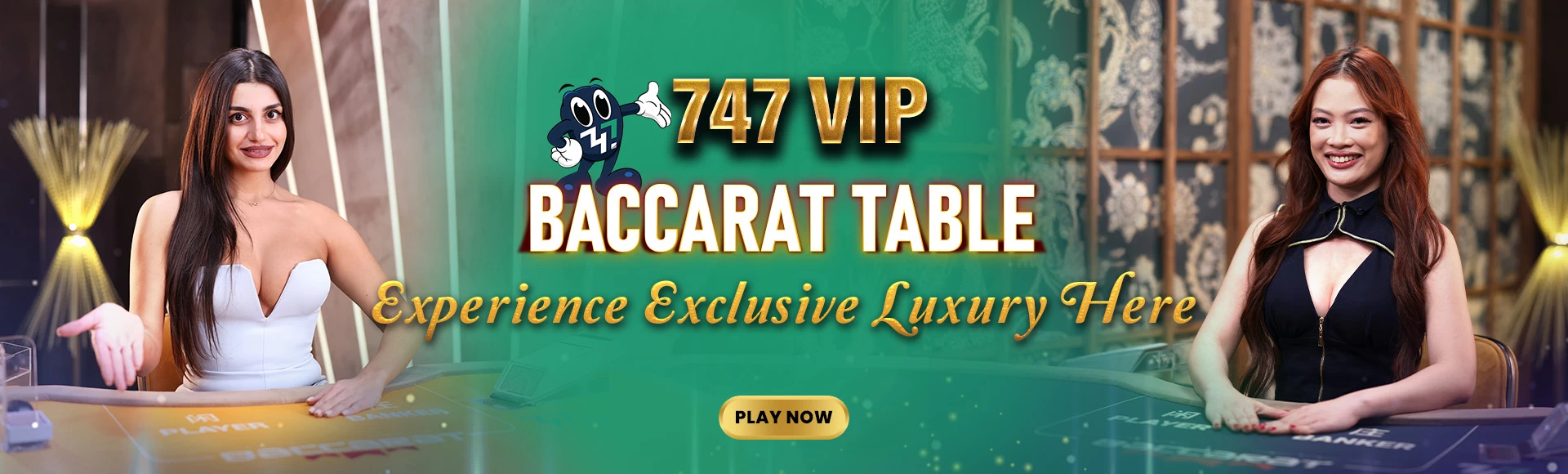 747 No Commission Baccarat promotional banner - 747 Live casino
