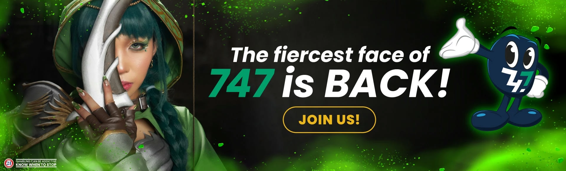 Danica promotional banner - 747 Live casino